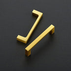 Ravinte 15 Pack Solid 3-1/2 Inch Square Cabinet Handles - Brushed Brass Drawer Pulls - Kitchen Hardware and Handles