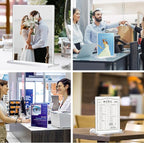 10 Pack Acrylic Sign Holder 8.5 x 11, Double-Sided Clear Sign Holder Plastic Stands for Display, T Shape Acrylic Table Sign Stands for Office Store Restaurants Wedding Party Decoration