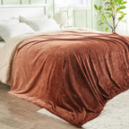 NEWCOSPLAY Super Soft Throw Blanket Ombre Coffee Premium Silky Flannel Fleece Leaves Pattern Lightweight Bed Blanket All Season Use (Ombre Coffee, Throw(40"x50"))