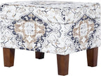 Spatial Order Home Decor | Dinah Collection Modern Storage Ottoman | Ottoman with Storage for Living Room & Bedroom(Antiqued Ebony Cream)