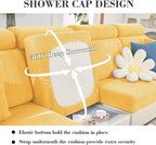 Sofa Covers Couch Covers for Sofa Pet Friendly Couch Cushion Covers Universal Sofa Covers Washable Stretch Slipcovers for Sectional Sofa (Texture Yellow,Headrest Cover)