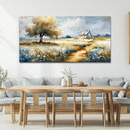 FUHAIHUA Canvas Wall Art For Bedroom Wall Decor For Living Room Modern Office Decorations Pastoral Wall Paintings Scenery Watercolour Pictures Artwork Farmhouse Home Decor Mural 20x40 In
