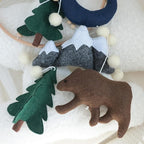 Woodland Mobile for Crib Bear Baby Mobile for Crib Woodland Crib Mobile for Boys Girls Forest Baby Nursery Mobile for Bassinet