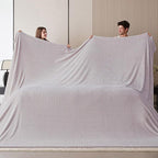 Oversized King Fleece Blanket 120x120 Inches, Seamless Soft Cozy 3D Jacquard Flannel Blanket 10'x10' Extra Large for Bed, Sofa, Couch, Travel & Camping, California King Throw, Taupe Leaf