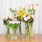 WGV Cylinder Vase, Diameter 5", Height 16", Clear Glass Floral Planter Container, Tall Centerpiece Arrangement for Wedding Party Event Home Office Decor, 1 Piece