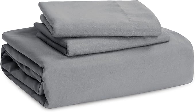 Bedsure Grey Duvet Covers Queen Size - Prewashed Cotton-Like Polyester Duvet Cover, Soft Queen Duvet Cover Set 3 Pieces with Zipper Closure, 1 Duvet Cover 90x90 inches and 2 Pillow Shams