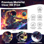 NYZE Astronaut Space Tapestry for Bedroom, Glow in the Dark Room Decor Wall Tapestries, Cool Galaxy Planet Wall Hanging, Wall Hanging for Men Guys Gamer Room Dorm Living Room 90x70 in