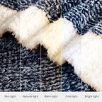 WRENSONGE Throw Blanket Cationic Dyeing Navy Blue Soft Cozy Fluffy Warm Hand Made Throw Blankets for Couch, Sofa, Chair, Bed, Camping, Picnic, Travel Lightweight Bed Blanket - 50"x60"