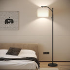 SUNMORY Dimmable Arc Floor Lamps for Living Room, Stepless Dimming Modern Floor Lamp with 1000 Lumens Bulb, Metal Standing Lamp with Adjustable Hanging Lampshade, Tall Floor Lamps, Bedroom, Office