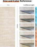 Art&Tuft Non-Slip Runner Rug - 3x8 Runner Rug Washable Low-Pile Rugs Runners, Soft Distressed Carpet Runner for Bedroom Bathroom Kitchen Laundry Living Room, Beige