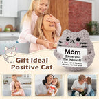 Mothers Day Birthday Gifts for Mom Grandma Godmom Positive Cat Crochet for Mom Grandma Aunt Godmother, Emotional Support Crochet Small Birthday Gifts
