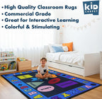 KIDCARPET.COM Shapes with The Alphabet Classroom Rug 7'6" x 12' Rectangle, Educational Classroom Rug, Kids Learning Play Mat | Area Rug for Bedroom or Playroom
