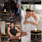 Candle Gift Set of 3 Black Oud|Cinnamon Vanilla|Black Rose Strong Scented Soy Candels Clean Non Toxic Velas Aromáticas Favors for Women Coworkers Friends Guests Also for Diwali Christmas Holidays