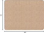 House, Home and More Skid-Resistant Carpet Indoor Area Rug Floor Mat - Praline Brown - 6 Ft X 8 Ft - Non Slip Rubber Backing, Stain Resistant, Dog Friendly, Living Room Bedroom Kitchen Entryway