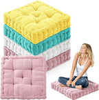 Jerify Floor Pillow Cushions 22 x 22 Inch Round Square Large Meditation Floor Pillow for Classroom Adult Meditation Picnic Party Seating Learning Daycare School(20x20x5'',Square,Mixed Pink,)