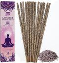 Lavender Incense Sticks Natural - 16 Sticks Handcrafted Lavender Sticks for Relaxation, Meditation, Yoga, Spiritual Purification & Home Ambiance | inciensos aromaticos para la casa