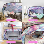 Bed Tent Full Bed Canopy Portable Dream Tent for Adult Indoor Sleeping Tents with 2 Doors Breathable Private Space Tents, Unicorn