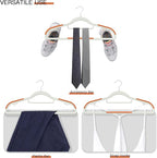 60 Pack Heavy Duty Plastic Hangers, Non Slip Clothes Hangers with Rubber Pads and 360° Hook - Thin Space Saving Hanger, Closet Organizer for Shirt, Pants, Suit, Skirt, Coat - Orange