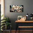 Flower Canvas Wall Art for Living Room Bedroom Home Office White Flower Picture Artwork Large Framed Wall Art Modern Canvas Prints Size 20x40