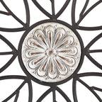YiLifebes Metal Floral Wall Decor, 18”x18” Metal Flower Scroll Wall Art, Iron Wall Flowers Decoration Iron Floral Sculpture for Living Room Bedroom Bathroom Outdoor Garden, (Flower B)