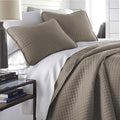 Southshore Fine Living, Inc. Quilt Comforter Twin XL Bedding Set for College Dorm Room, Bedding Essentials, Stain Resistant, Machine Washable Bed Spread, XL/Twin Comforter Set with Sham, Dark Taupe