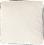 REDEARTH · Tufted Pouf Ottoman with Filler Textured Storage Cube Bean Bag Pouffe Footrest for Living Room, Bedroom, Nursery, Kidsroom; 100% Cotton (17.5"X17.5"X17.5", Melange Delight Gray)