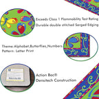 KIDCARPET.COM Learning On The Fly Rectangle Classroom Rug | Bordered Area Rug for Preschool Daycare Learning, 7'6" x 12'