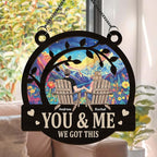You and Me Got This, Personalized Couple Suncatchers for Windows Hanging Ornament, Housewarming Gifts for Couple Husband Wife, Christmas Anniversary Wedding Gifts for Couples 2024