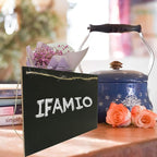 Chalkboard Hanging Signs Erasable Wood Rectangle Small Vintage Rustic Blackboard Message Memo Display for Wedding, Bar, Restaurant, Kitchen Pantry & Wall Decor, 2 Pack