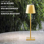 2-Pack LED Cordless Table Lamp with RGB & Stepless Dimming, 3W 5500mAh Rechargeable Desk Lamps Battery Operated Table Light Stepless Dimmable Portable Table Lamp for Table/Bedroom/Outdoor (Gold)