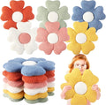 6 Pcs Flower Shaped Pillows Daisy Floor Throw Pillows 15 Inch Flower Seat Cushion for Reading Sofa Couch Bed Decor for Back to School First Day of School(Vivid Color)