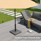 Patio Umbrella Base, 40lbs Outdoor Heavy Duty Square Concrete Stand Market Umbrella, Grey