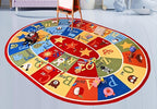 Furnish my Place 745 ABC with Animal ABC Area Rug for Kids | Educational Alphabet | Animals Children Rug | Contemporary Design | Multicolor (7'10"x11' Oval)