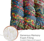 Codi Meditation Pillow, Large Pillows Sitting for Adults and Kids, Boho Cushions for Yoga Living Room Tatami Sitting Home Decor, Memory Foam Added, 22x22 Inch, Multi Blaidiere
