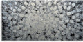 Extra Large Wall Art Abstract Black Silver Squares Canvas Art Hand Painted 3D Textured Oil Painting on Canvas Framed Ready to Hang by Horizontal and Vertical 60x30inch