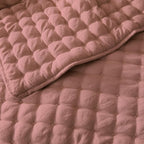 WDCOZY Twin Quit Size Bedding Sets with Pillow Sham, Lightweight Soft Bedspread Coverlet, Quilted Blanket Thin Comforter Bed Cover for All Season, 2 Pieces, 68x90 inches, Rose Red