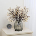 JAKY-Global Babys Breath Fabric Cloth Artificial Flowers 6 Bundle European Fake Silk Plants Decor Wedding Party Decoration Bouquets Real Touch DIY Home Garden (Champagne)