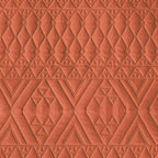akkialla King/Cal King Size Quilt Bedding Set,Burnt Orange Lightweight Microfiber Soft Bedspread,Modern Style Geometric Pattern Coverlet Set for All Seasons,3 Piece(1 Quilt,2 Pillow Shams)