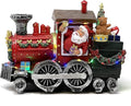 allgala Crafted Polyresin Christmas House Collectable Figurine with USB and Battery Dual Power Source-Santa's Express Train-XH93429