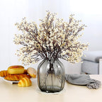JAKY-Global Babys Breath Fabric Cloth Artificial Flowers 6 Bundle European Fake Silk Plants Decor Wedding Party Decoration Bouquets Real Touch DIY Home Garden (Champagne)