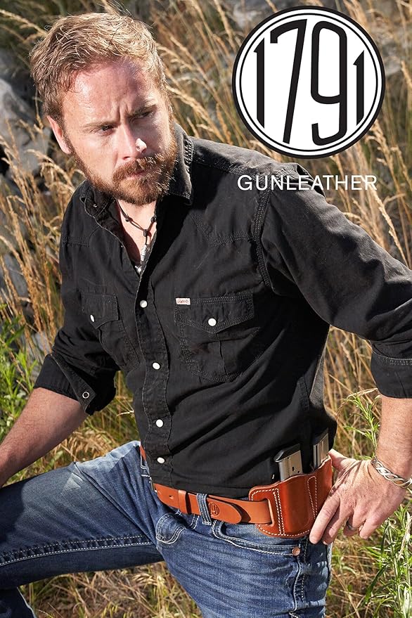 1791 Gunleather Mag Holster 2.1 - Double Mag Pouch for Single Stack Magazines, OWB Magazine Pouch for Belts