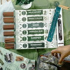 Trumiri Incense Sticks for Smudge Kit - Total 120 Insence-Sticks (20 Insense x 6 Incents) - Inciensos Aromaticos para Malas Energias Inscents-Sticks with Sage Sweetgrass for Smudging + Incense Holder