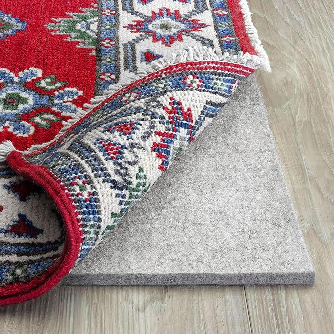 RUGPADUSA - Eco-Plush - 5'x8' - 1/4" Thick - 100% Felt - Premium Cushioned Rug Pad - Available in 3 Thicknesses, Many Custom Sizes