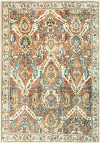 Keen Home Design 8x10 Rug - Machine Washable Area Rug with Non-Slip Backing, Ideal for Living Room, Dining Room, Bedroom - Vintage, Easy Clean, Durable, Low Pile Rug - (8' x 10')