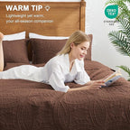 Love's cabin Quilts for Queen Bed Brown Bedspreads Bedding Set - Lightweight Bedspread Comforter - Coin Pattern Bedding Coverlet for All Season - 3 Pieces (1 Quilt, 2 Pillow Shams)