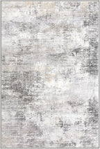 IOHOUZE Abstract Area Rugs 8x10 Ft Washable Large Rugs for Living Room, Non Slip Dining Room Rug, Printed Faux Wool Rugs for Bedroom, Floor Carpet for Office Nursery Playroom, Grey Beige