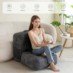 8" Washable Floor Pillow Cushion for Adults, Meditation Cushion Pillow, Large Square Floor Sitting, Removable Tufted Corduroy Cover, for Tatami Living Room or Yoga, 22x22 Inch, Machine Washable