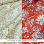 Southshore Fine Living, Inc. Oversized King Quilt Bedding Set, Jacobean Willow Floral Quilt Set with 2 Matching Pillow Shams, Lightweight California King Bed Spread, Soft Microfiber Fabric, Red