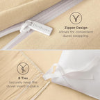 Bedsure Alabaster Gleam Duvet Cover King Size - 3 Pieces Prewashed Extra Soft Bedding Set, Includes 1 Duvet Cover 104x90 Inches with Zipper Closure & 2 Pillow Shams, Comforter Not Included