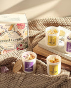 AOOVOO Lavender Candles Set for Women - 4 Pack Candles for Home Scented, 28 oz 200 Hour Long Lasting Aromatherapy Candle with Crystals Inside, Birthday Gifts Valentines Day Candle for Women Mom